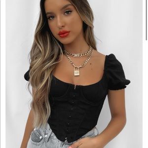 BRAND NEW NEVER WORN White Fox Bustier Top